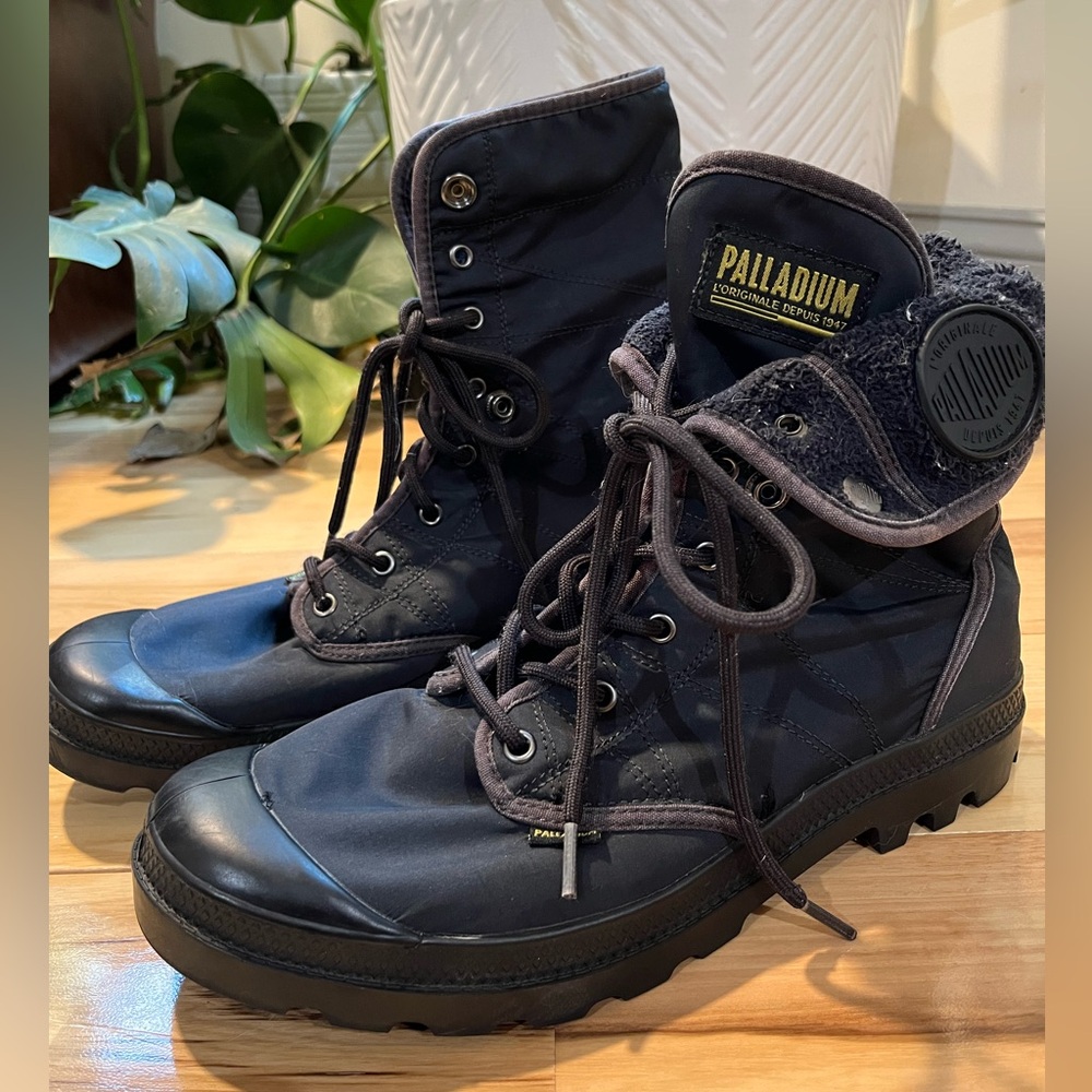 Palladium Pallabrouse Baggy TX Winter Black Combat Boot Men’s 10